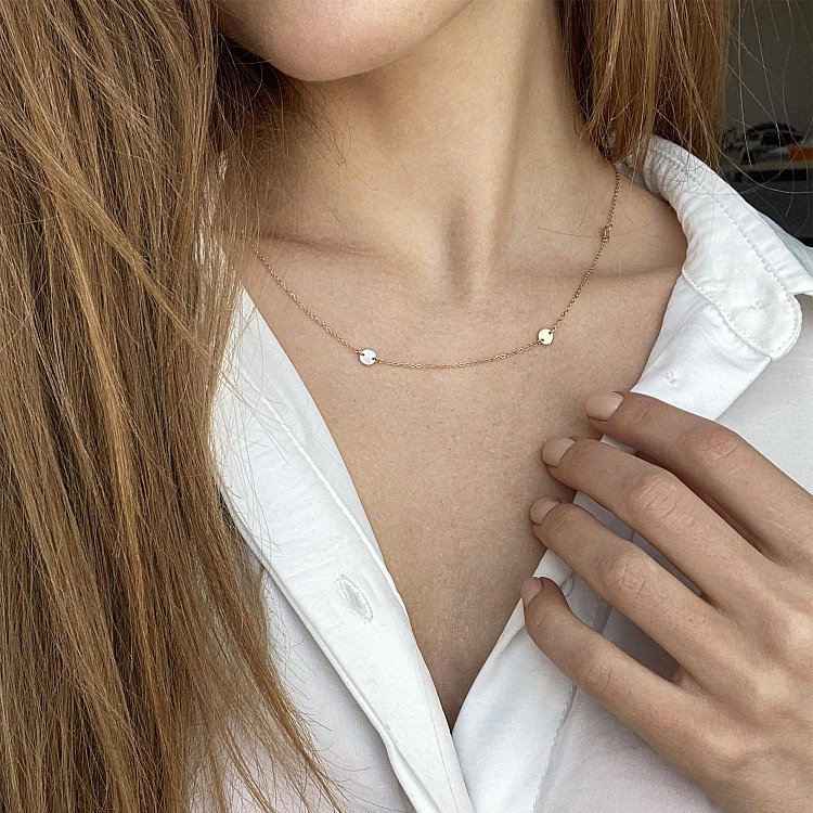 Золоте кольє "Монетки" 860252 від ювелірного магазину Онікс - 5