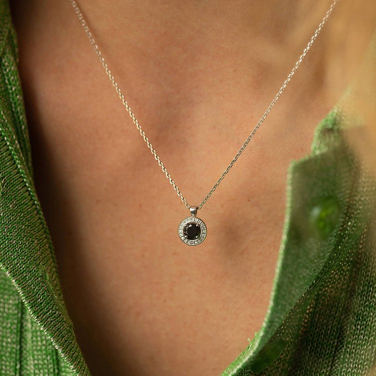 Колье с бриллиантами (белое золото) 736141122 от ювелирного магазина Оникс - 6