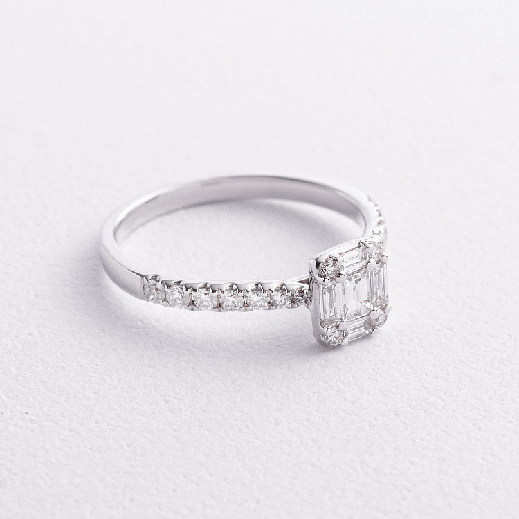 Золота каблучка з діамантами кб0691ri від ювелірного магазину Онікс - 1