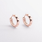 Серьги - кольца "Claire" в красном золоте mini с09457 от ювелирного магазина Оникс