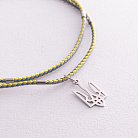 Серебряное колье "Герб Украины - Тризуб на шнурке" 990 от ювелирного магазина Оникс - 8