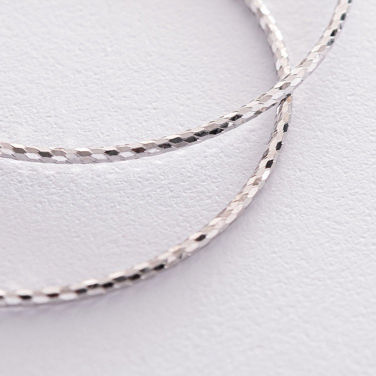 Серьги - кольца в серебре (6.1 см) 122957 от ювелирного магазина Оникс - 3