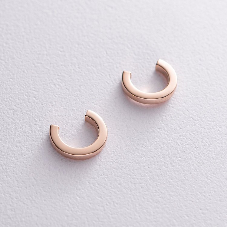 Сережки - пусети "Мерилін" у червоному золоті с08176 від ювелірного магазину Онікс