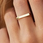 Кольцо в желтом золоте (возможна гравировка) к07600 от ювелирного магазина Оникс - 4