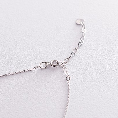 Кольє "Сердечко" в білому золоті кол01828 №10