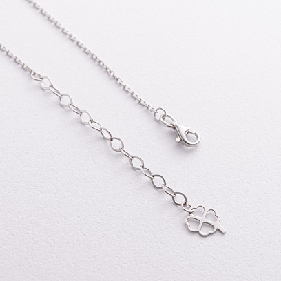 Срібне кольє "Конюшина" (онікс) 181336 №5