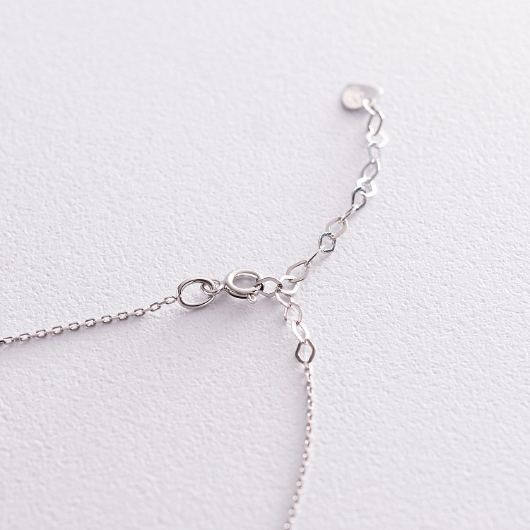 Кольє "Сердечко" в білому золоті кол01828 від ювелірного магазину Онікс - 10