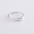 Помолвочное кольцо в белом золоте (фианит) к05879 от ювелирного магазина Оникс - 2