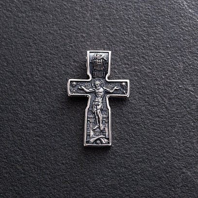 Серебряный крест с распятием 133010 №5
