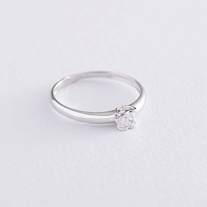 Помолвочное кольцо в белом золоте (фианит) к05879 №3