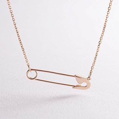 Колье "Булавка" в желтом золоте кол02254