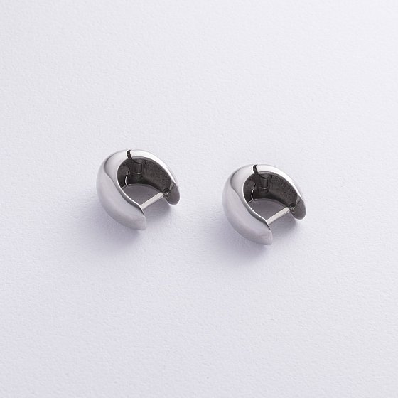 Серьги "Грация" в белом золоте с08954 №4