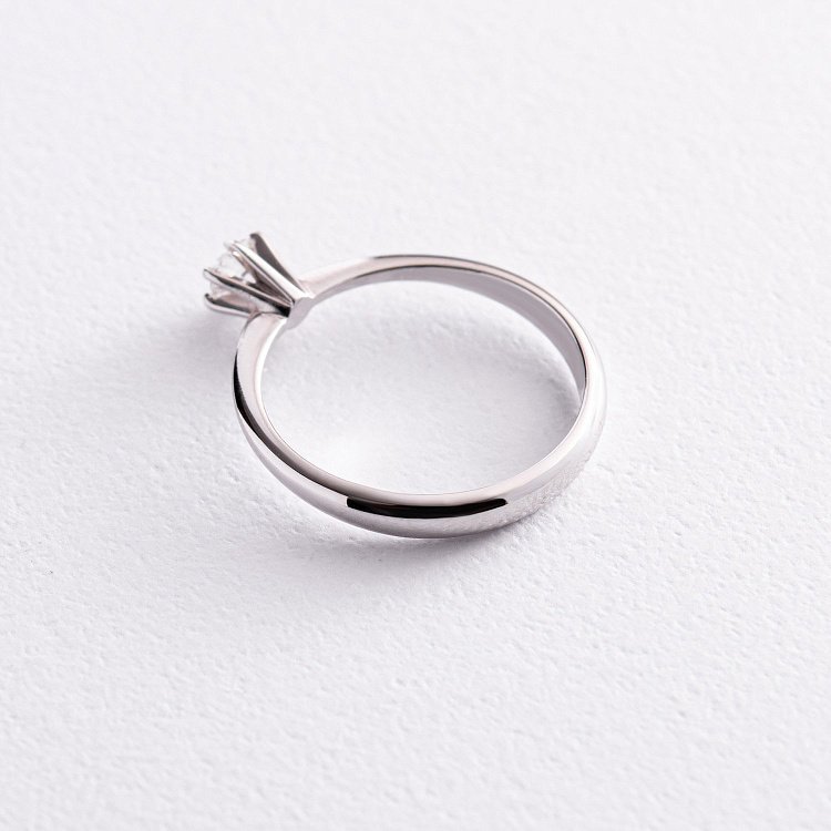 Помолвочное золотое кольцо с бриллиантом 25121121 от ювелирного магазина Оникс - 3