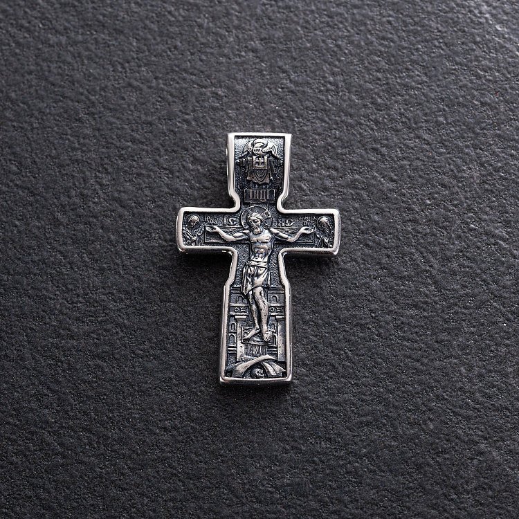 Серебряный крест с распятием 133010 от ювелирного магазина Оникс - 4