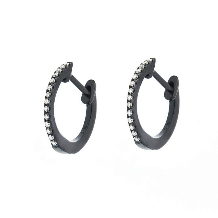 Золоті сережки з діамантами (оксидування) сб0149ch від ювелірного магазину Онікс