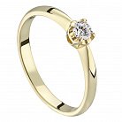 Золотое помолвочное кольцо с бриллиантом zberdh65 от ювелирного магазина Оникс - 3