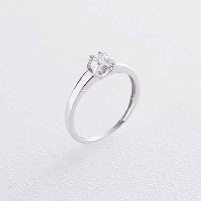 Золотое помолвочное кольцо с фианитом к06172