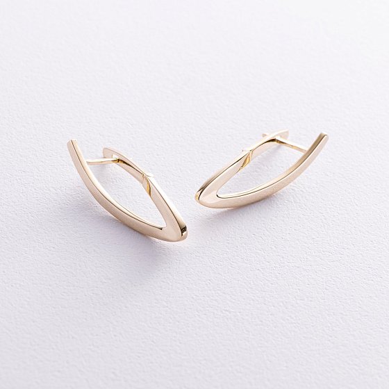 Серьги "Айрис" в желтом золоте с08501 №2