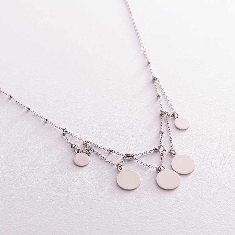 Срібне кольє з монетками 18701 від ювелірного магазину Онікс - 1