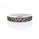 Серебряное кольцо с разноцветными фианитами 112058 от ювелирного магазина Оникс - 2