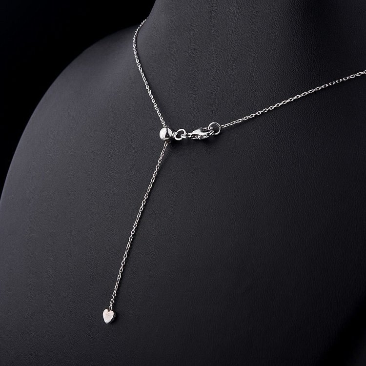 Срібне кольє "Ключик-конюшина" (фіаніти) 18466 від ювелірного магазину Онікс - 2