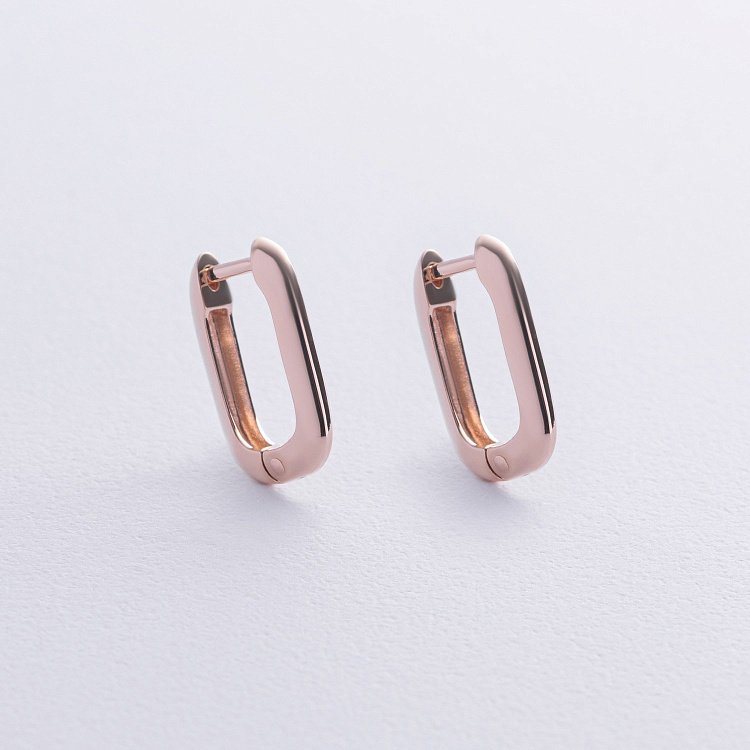 Сережки "Етель" у червоному золоті с08674 від ювелірного магазину Онікс