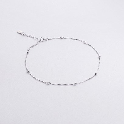 Серебряный браслет "Шарики" на ногу 141791