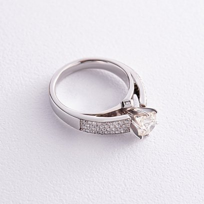 Помолвочное кольцо в белом золоте с бриллиантами к770 №4