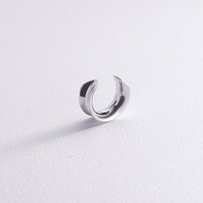 Серьга - каффа "Lorette" в белом золоте с09002 №3