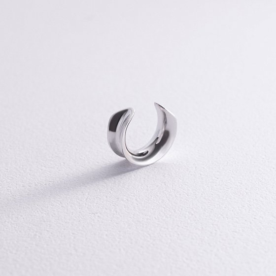 Серьга - каффа "Lorette" в белом золоте с09002 №3
