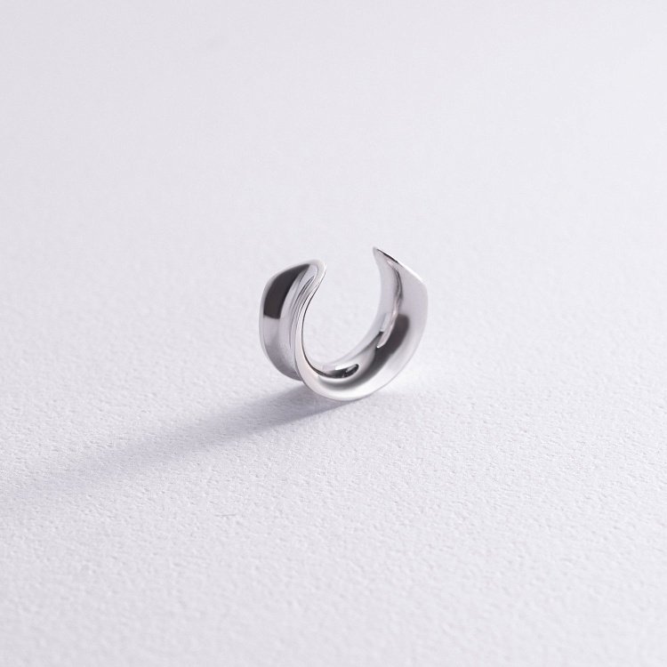 Серьга - каффа "Lorette" в белом золоте с09002 от ювелирного магазина Оникс - 2