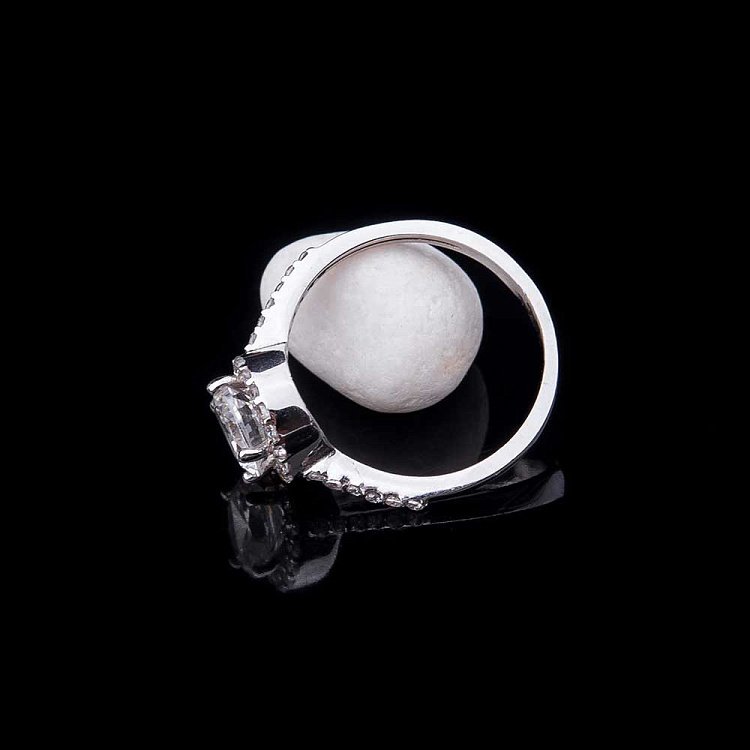 Золотое помолвочное кольцо с фианитами к01373ж от ювелирного магазина Оникс - 5