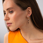 Сережки "Змії" з фіанітами (червоне золото) с09441 от ювелирного магазина Оникс - 1