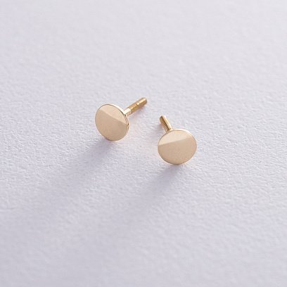 Золоті сережки-пусети "Кружечки" с06452