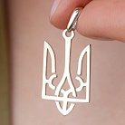 Серебряная подвеска Герб Украины "Тризуб" 131741 от ювелирного магазина Оникс - 3