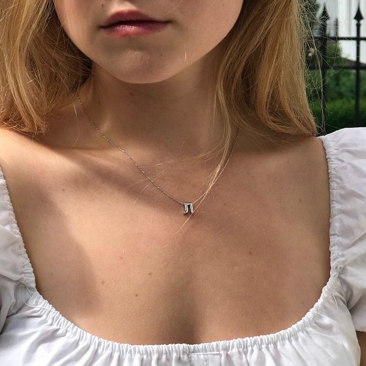 Золоте кольє з буквою Л кол01316л від ювелірного магазину Онікс - 2