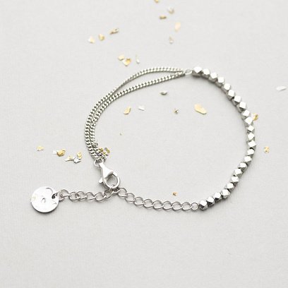 Срібний браслет з кульками 141258