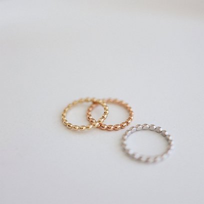 Кольцо "Шарики" в красном золоте к07095к №9