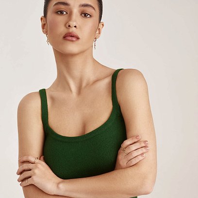 Тонка каблучка "Мінімалізм" в жовтому золоті обр00333 №20