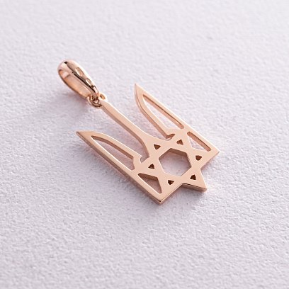 Золотий кулон "Герб України - Тризуб. Жидобандера" п03761 №3