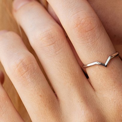 Кольцо "Viola" в белом золоте к07481 №6