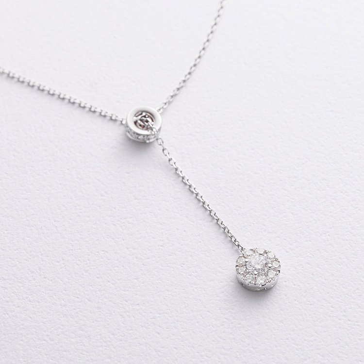 Золотое колье - галстук с бриллиантами колб0150mi от ювелирного магазина Оникс - 4