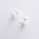 Срібні сережки - пусети Клевер 122553 от ювелирного магазина Оникс - 1