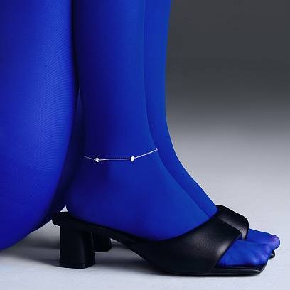 Срібний браслет "Монетки" на ногу 905-01287 №4