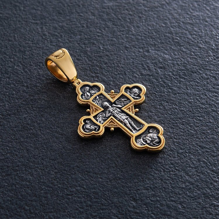 Срібний хрест "Розп'яття Христове. Архангел Михаїл" 132227 від ювелірного магазину Онікс - 2