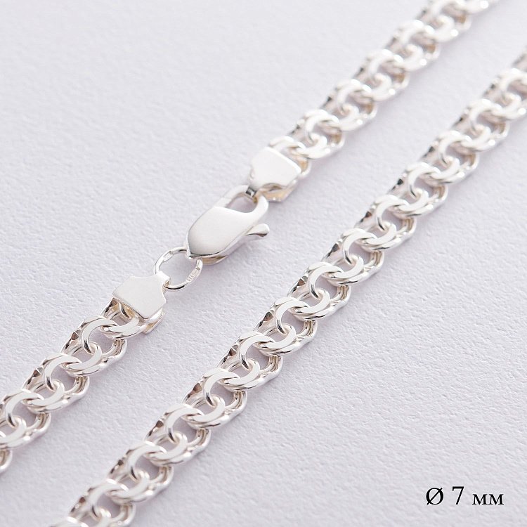 ﻿Срібний ланцюжок (плетіння Гарібальді) б0117213 від ювелірного магазину Онікс