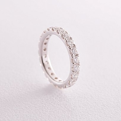 Золотое кольцо с дорожкой камней (бриллианты) кб0436nl