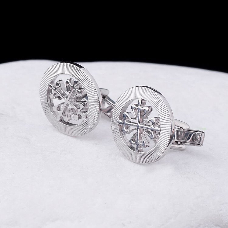 Запонки из белого золота зап00027 от ювелирного магазина Оникс - 4