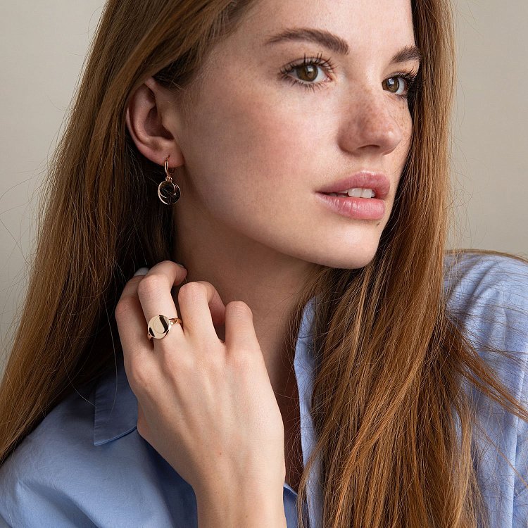 Кольцо в красном золоте к06435 от ювелирного магазина Оникс - 1