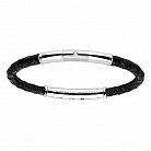 Шкіряний браслет зі срібною вставкою ZANCAN BXE1372-NE от ювелирного магазина Оникс